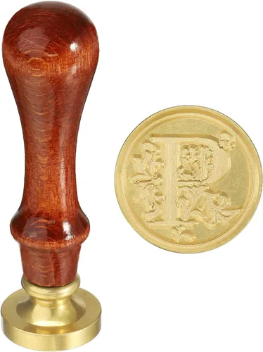 Miniatura 19 de YOKIVE Sello de cera del alfabeto, sello de letras con mango extraíble para decorar postales, ideal para festivales, bodas (dorado, rojo, letra J)