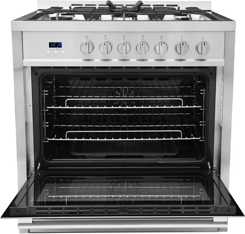 Miniatura 7 de Gama de gas COSMO COS-965AGC de 36 pulgadas con parrilla de 5 quemadores, horno de convección rápida de 3.8 pies cúbicos con cinco funciones