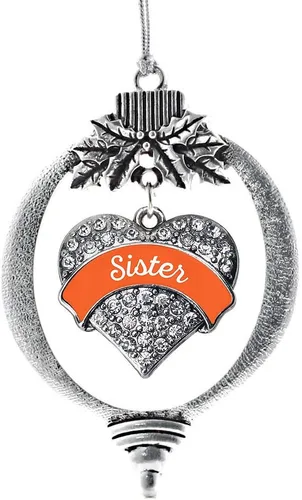 Miniatura 33 de Inspired Silver Adornos festivos de dije de corazón pave de plata con circonitas cúbicas