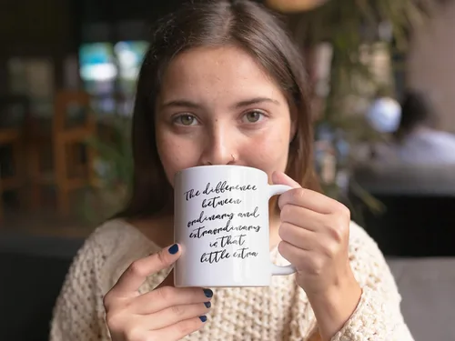 Eneagrama Tipo 4 - Taza de café y té: la diferencia entre lo ordinario y lo extraordinario es ese poco extra (15 oz)