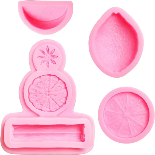 Miniatura 9 de Moldes de chocolate para magdalenas de limón, molde de fondant de anís estrellado y canela, moldes de silicona para hornear frutas y limón