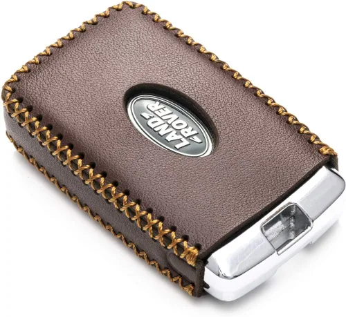 Miniatura 4 de Vitodeco Funda de cuero genuino para llavero inteligente compatible con Land Rover Discovery, Range Rover, Defender 2017 - 2023 (5 botones, marrón)
