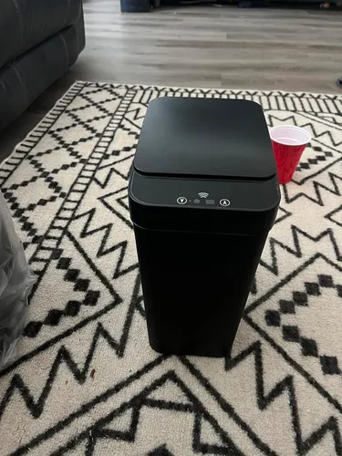 Miniatura 7 de Basurero de baño, basurero inteligente sin contacto, cubo de basura automático con sensor de movimiento con tapa, cubo de basura de 2.4 galones