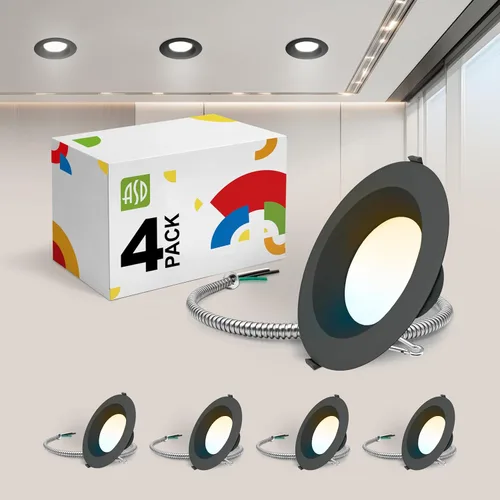 Miniatura 19 de ASD Downlight LED comercial sin lata de 4 pulgadas, iluminación ajustable de potencia de 7/10/13W, lámpara de techo empotrable redonda regulable, 5