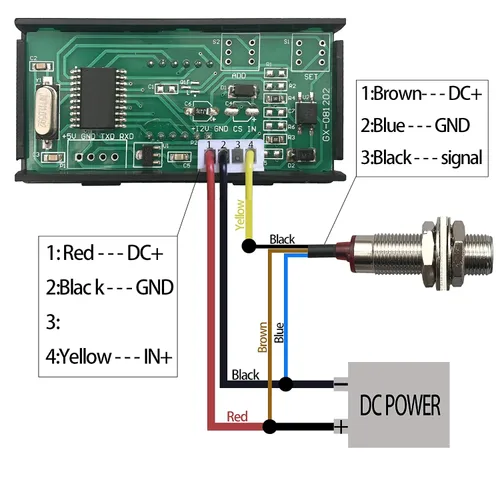 Miniatura 4 de DIGITEN 4 Digital LED tacómetro RPM medidor de velocidad+Hall Sensor de proximidad NPN Azul