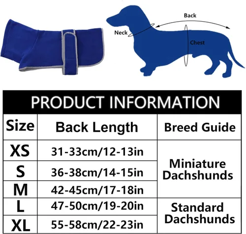 Miniatura 4 de Geyecete - Suéteres para Dachshund - Chaqueta para perro, abrigo para Dachshund, abrigo de invierno perfecto con forro de felpa acolchado y cuello
