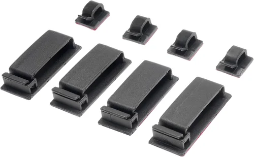 Miniatura 9 de Eco-Fused Kit organizador de cables - Gestión de cables - Soportes de cables con ranura, soportes de clip de cable autoadhesivos, bridas de cables