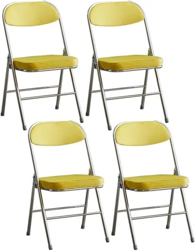 Miniatura 21 de Sillas de comedor modernas, silla auxiliar tapizada para el hogar, con acabado mate, silla de comedor plegable con respaldo abierto, silla sin