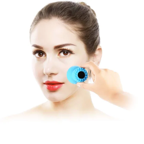 Miniatura 9 de Cepillo de limpieza facial, limpiador facial de mano de silicona, exfoliante, eliminación de grasa, masaje, medusas, pulpo, cepillo de lavado facial