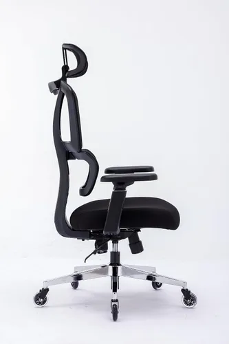 Miniatura 4 de Silla ergonómica de oficina con respaldo alto Ruedas de hoja rodante Silla de malla para ejecutivos, asistentes a la oficina, trabajo desde