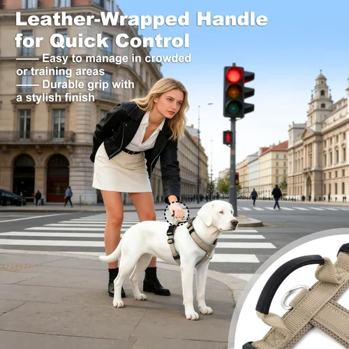 Miniatura 5 de Arnés Anti-Tirones para Perros con Asa, Malla Suave Acolchada Ajustable para Perros Pequeños, Medianos y Grandes Arnés Reflectante de Paseo Fácil