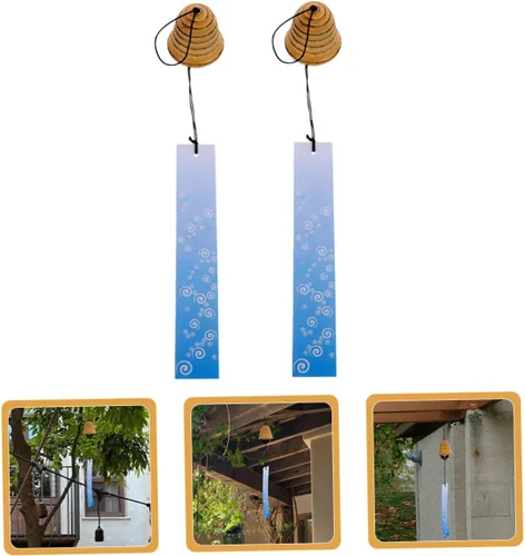 Miniatura 3 de DECHOUS 2Pcs Retro Hanging Wind Chime Pendant Wind Bell Outdoor Garden Courtyard Patio Decor with Relaxing Sound