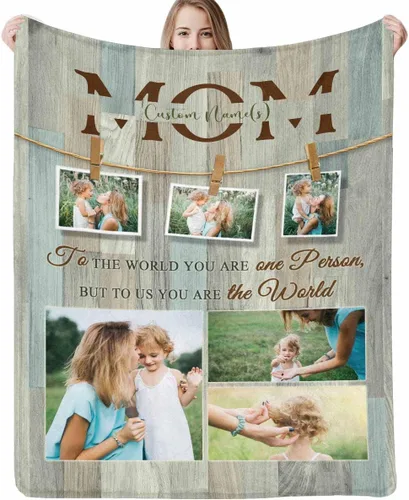 Miniatura 20 de Manta personalizada con imagen hecha en Estados Unidos, mantas personalizadas con fotos, nombres, manta suave personalizada con imagen personalizada