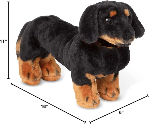 Miniatura 10 de Melissa & Doug Dachshund Gigante - Perro de Peluche Realista Grande