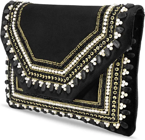 Miniatura 5 de Aheli Bolso de mano para mujer, bolso de novia para casual, correa desmontable, bolsa de noche