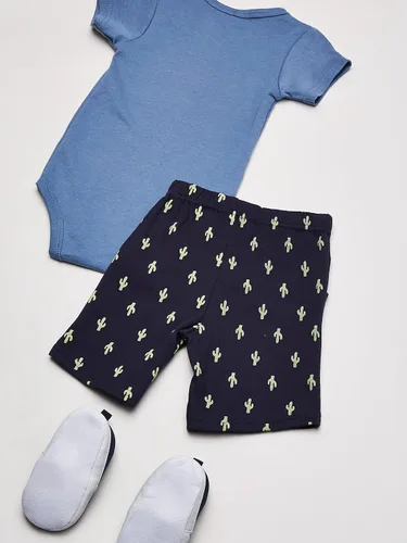 Miniatura 5 de Hudson Baby - Conjunto unisex de body, pantalones cortos de algodón y zapatos para bebé