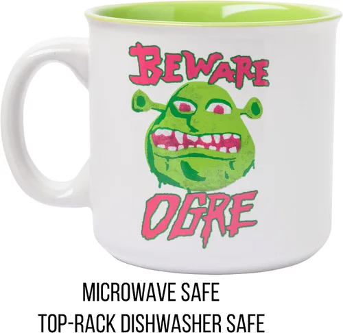 Miniatura 3 de Silver Buffalo Shrek Beware Ogre - Taza de cerámica para caravana, 20 onzas Shrek Cuidado con el ogro