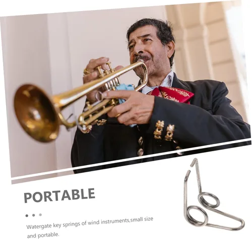 Miniatura 4 de 10 piezas de trompeta Watergate Key Springs Reemplazo Drenaje Clique Accesorios para trompeta Cuerno Francés Tuba Fácil Instalación Portátil