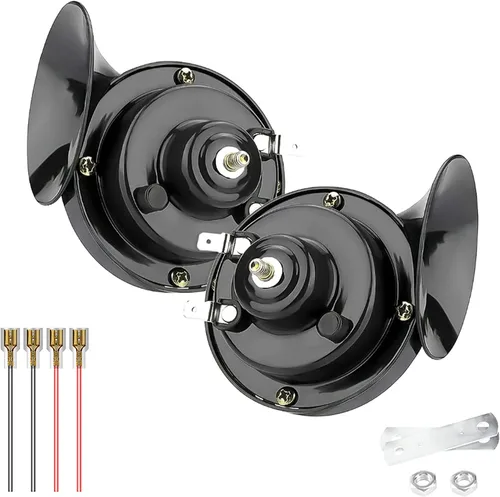 Bocina de coche, bocina de camión de 12 V, 300 db, bocina de motocicleta, impermeable, bocina de tren, impermeable, tono alto, bajo, ajuste