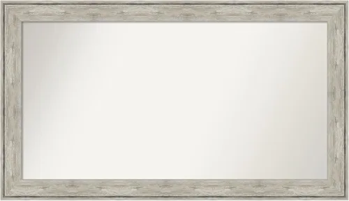 Miniatura 417 de Amanti Art Espejo de baño plateado para sobre fregadero, 28 x 47 pulgadas, espejo rectangular de plata imperial, marco de madera tradicional de gran