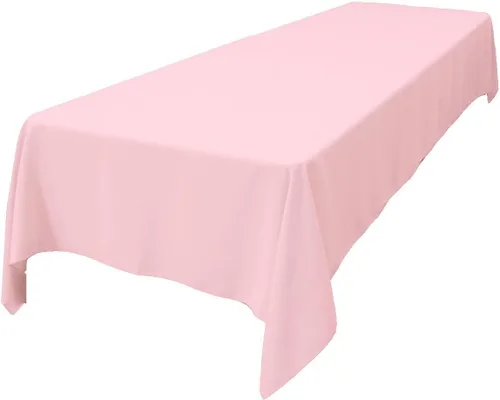 Miniatura 246 de LA Linen Mantel rectangular lavable de popelín de poliéster, resistente a las manchas y a las arrugas, cubierta de mesa 60x84, mantel de tela