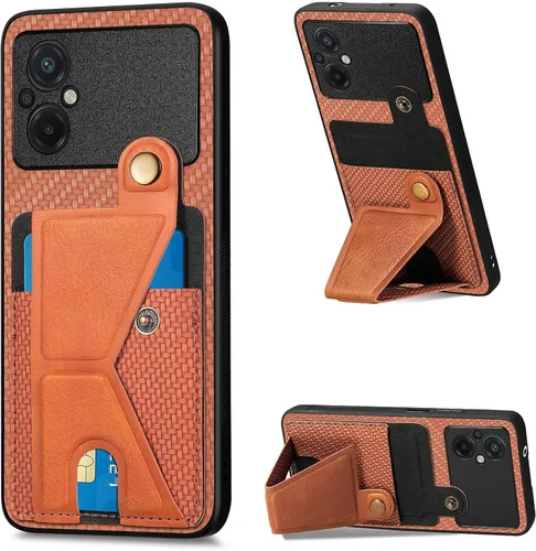 Miniatura 184 de Funda para Xiaomi Poco M5s 4G, Funda para Redmi Note 10 4G / Note 10S 4G / Note 11 SE (India) Funda de cuero PU ranuras para tarjetas Soporte