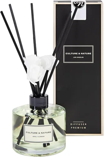 Miniatura 26 de CULTURE & NATURE - Set de difusor de varillas de 6.7 onzas líquidas (200ml) - Difusor con varillas perfumado a vainilla - Fragancia para el hogar