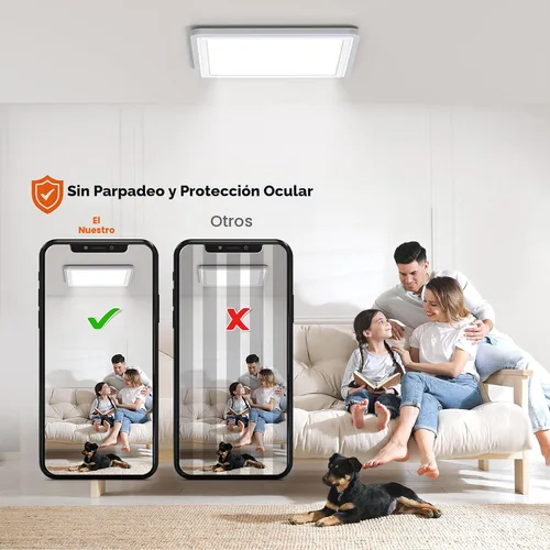 Miniatura 9 de Annaror Lámpara de techo LED inteligente WiFi, lámpara de montaje empotrado RGB de 13 pulgadas con control remoto, compatible con Alexa Google Home
