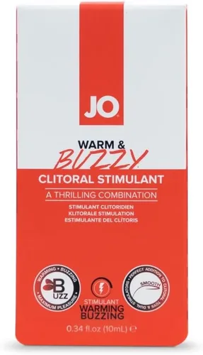 JO Gel Clitoral Calentable y Vibrador – Gel Estimulante Clitoral a Base de Agua para Mujeres, Sensación de Hormigueo – 10 mL