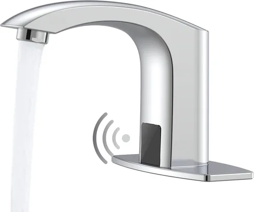 Llave del agua del cuarto de baño, automática de Greenspring. único diseñador de llave mezcladora de monomando para fregadero con acabado en cromo