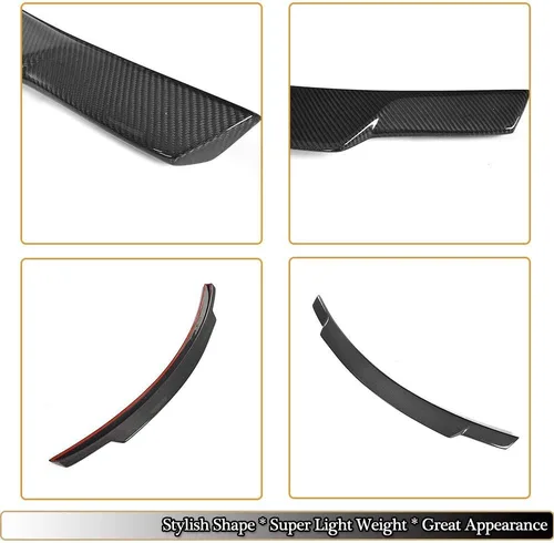 Miniatura 6 de Alerón de maletero de fibra de carbono real para BMW Serie 2 F22 Coupé y F87 M2 2014-2020 Tapa trasera Highkick Tail Wing Lip 220i 228i 230i M235i