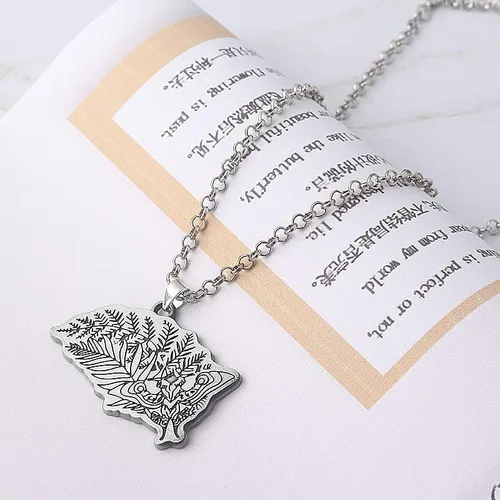 Miniatura 4 de SONGCHANGJEWELRY Vintage Silver Plated Necklace The Last of Us Pendant Necklace Cosplay - Last of Us Gifts for Men Women Fan