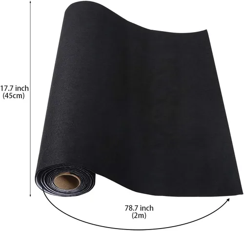 Miniatura 4 de Caydo Rollo de fieltro adhesivo extra grande de 78.7 x 17.7 pulgadas, con parte trasera negra, rollo de fieltro adhesivo para proyectos