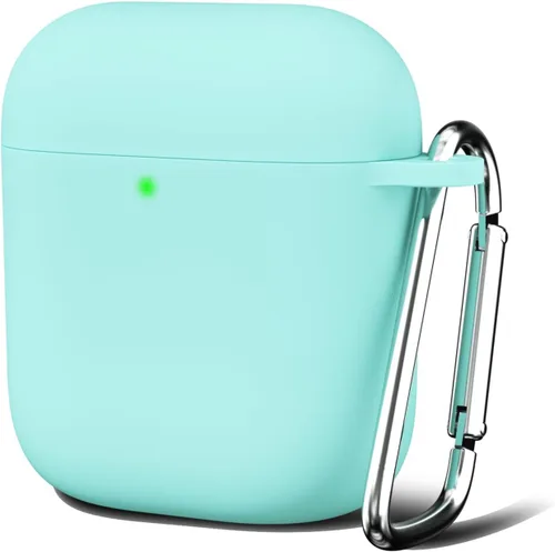 Miniatura 21 de Oakxco Funda de silicona para Airpods 3, bonita funda rígida femenina para Airpods de 3ª generación con llavero, gel de goma colorido suave de TPU