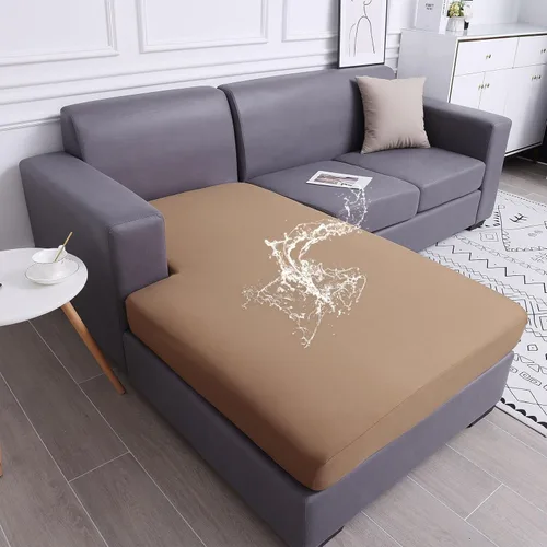 Miniatura 21 de hyha Fundas de cojín impermeables para sofá, funda elástica para asiento de sofá para perro, lavable, antideslizante, impermeable, fundas de cojín