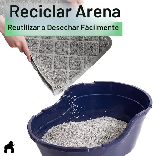 Miniatura 6 de GORILLA GRIP Tapete para caja de arena para gatos, resistente al agua, respaldo texturizado, fácil de limpiar, menos residuos y suelos limpios, 24 x