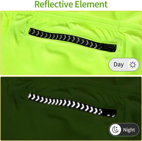 Miniatura 4 de BERGRISAR Camisetas básicas de ciclismo para hombre, manga corta, bolsillos con cremallera