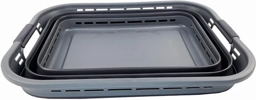 Miniatura 2 de SAMMART Cesta plegable de plástico para la ropa sucia de 42L (11 galones) - Contenedor de almacenamiento plegable - Cesta portátil para lavandería