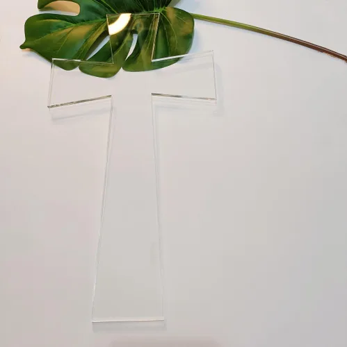 Miniatura 6 de Plantilla de enrutador acrílico con cruz acampanada, plantilla de enrutador de cruz religiosa, plantilla para carpintería o manualidades (modelo 2)