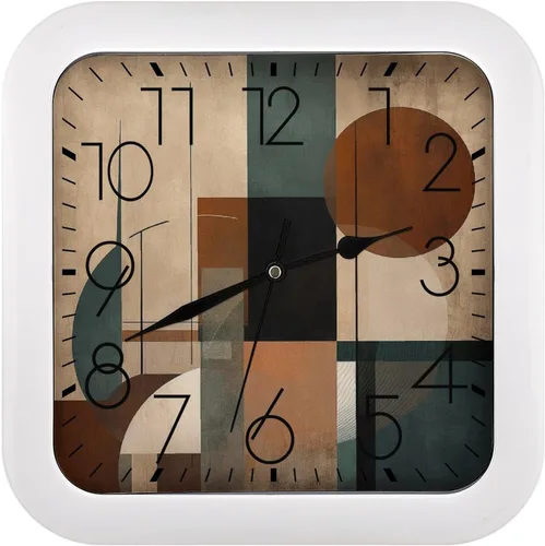 Miniatura 26 de 10" Square Modern Wall Clock,American Flag Skull Print Kitchen Clocks Wall Battery Operated,Silent Non Ticking Unique Funny Cute Wall Clock for