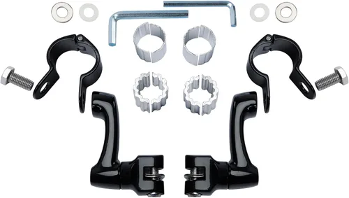 Miniatura 6 de TCT-MOTORPARTS Soportes de clavijas de pie de barra de carretera negro para Harley Touring 22/25/32/1.378 in
