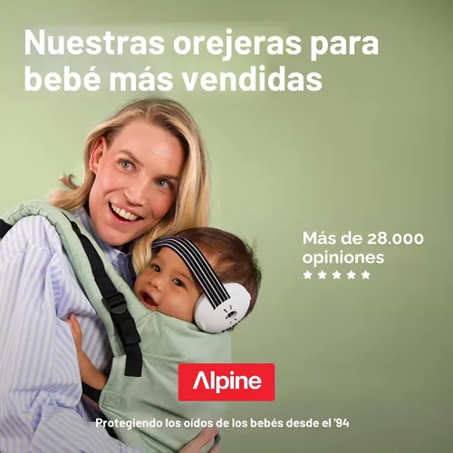 Miniatura 8 de Alpine Muffy Baby - Protección de oídos para bebés y niños pequeños de hasta 36 meses - Certificado CE y ANSI - Orejeras con reducción de ruido