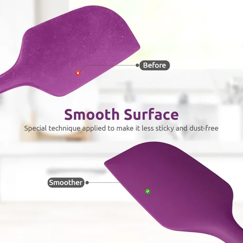 Miniatura 7 de Espátula grande de silicona resistente al calor: U-Taste 600ºF de alto calor, flexible, 11.38 pulgadas, mezcla de silicona, agitación, cocción