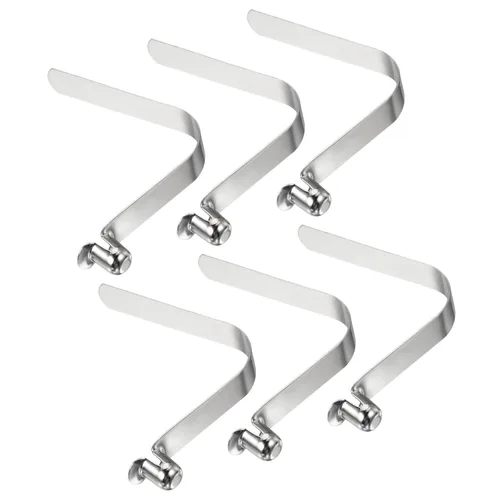 Miniatura 10 de PATIKIL Broches de paleta de kayak de 0.197 x 0.118 in, paquete de 6 clips de acero en forma de V de un solo pasador, clips de resorte, tubo