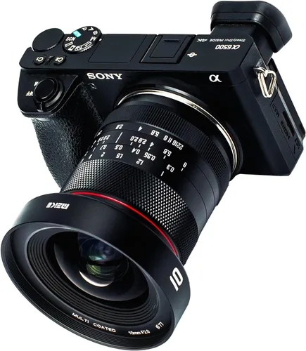 Miniatura 7 de Meike Lente de enfoque manual APS-C ultra gran angular F2.0 de 0.394 in compatible con cámaras Sony E-Mount A6700 A6600 A6400 A5000 A5100 A6000