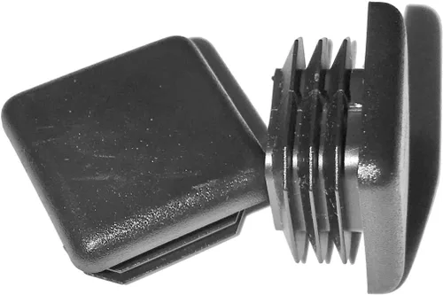 Miniatura 3 de Paquete de 10: (0.5 pulgadas (1/2 pulgadas), calibre 14-20, tapón cuadrado de plástico negro, tapa de extremo de tubo, insertos deslizantes