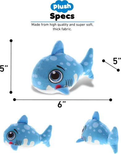 Miniatura 3 de DolliBu Juguete de peluche de tiburón azul, para niños y adultos, regalos de abrazo de tiburón, lindos animales de peluche para niños pequeños