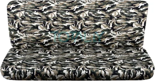 Totally Covers Fundas de asiento compatibles con camuflaje para camioneta Ford F-150 F-250 F-350 (asiento trasero banco sólido) con/sin respaldo