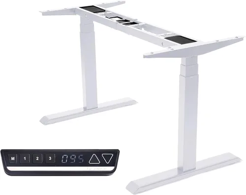 Miniatura 9 de Fromann Marco de escritorio de pie con motor doble, patas de 3 niveles, base de escritorio eléctrica de altura ajustable para el hogar y la oficina
