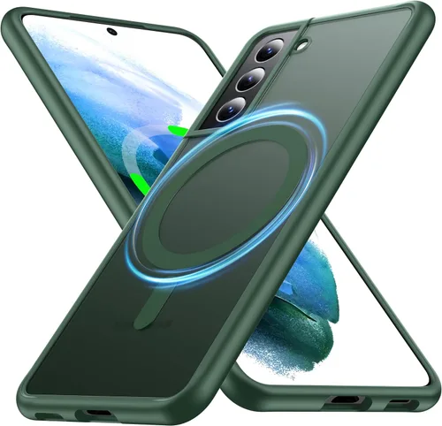 Miniatura 26 de [NO.1 - Funda magnética para Samsung Galaxy S21 con MagSafe [prueba de caídas de grado militar] [mate translúcido] [antihuellas] parachoques